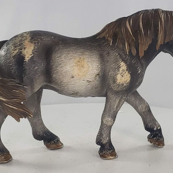 Schleich Percheron Mare Grey Horse #13626 - Picture 3 of 5
